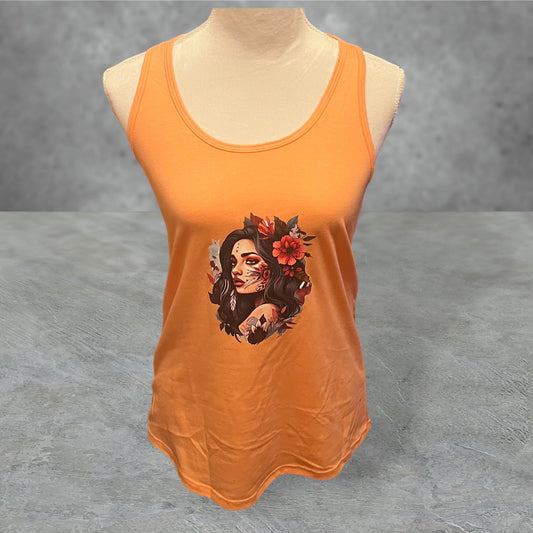 Printed Razor Back Tank Top (Lady)