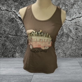 Printed Razor Back Tank Top (Camping)