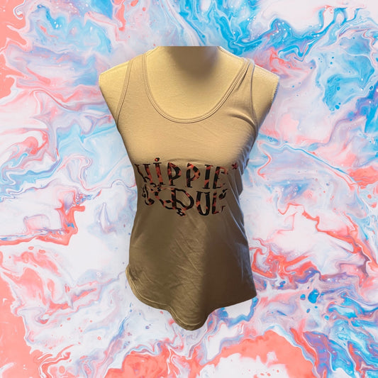 Printed Ideal Razor Back Tank Top (Hippie Soul)