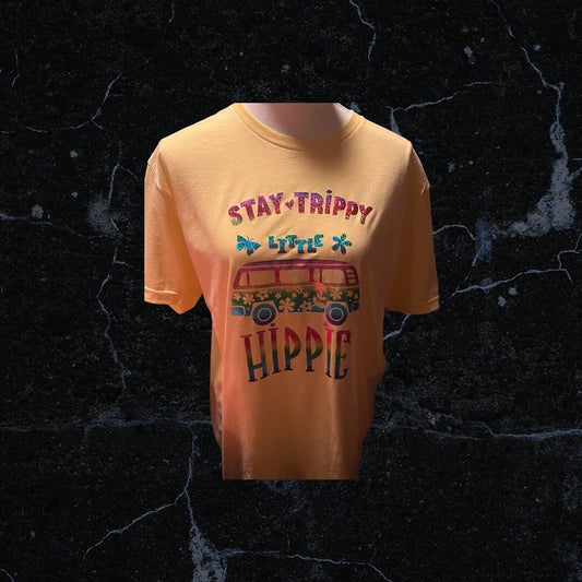 Printed Next Level T-Shirt (Stay Hippie)