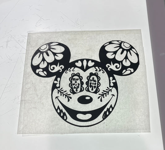 Disney Image (Mickey with Floral cutout)