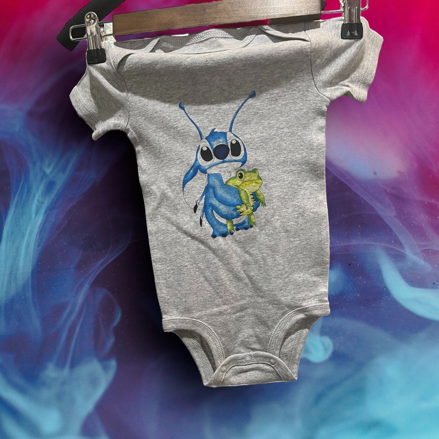 Printed Baby Bodysuit (Stitch)