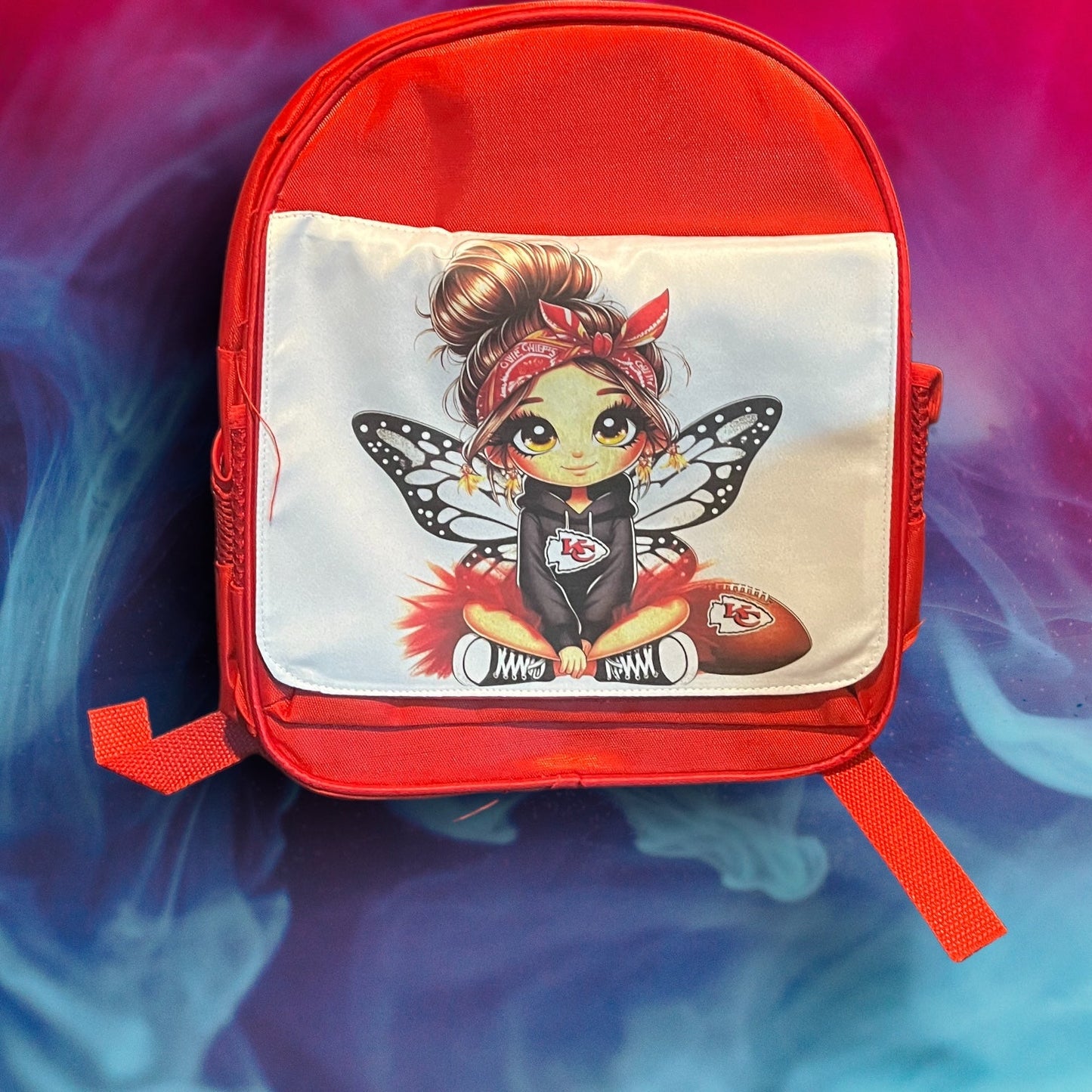 Medium Printed Youth Bookbag(KC Angel)