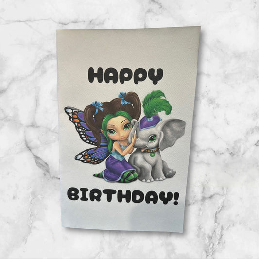 Printed Birthday Card (Fairy)