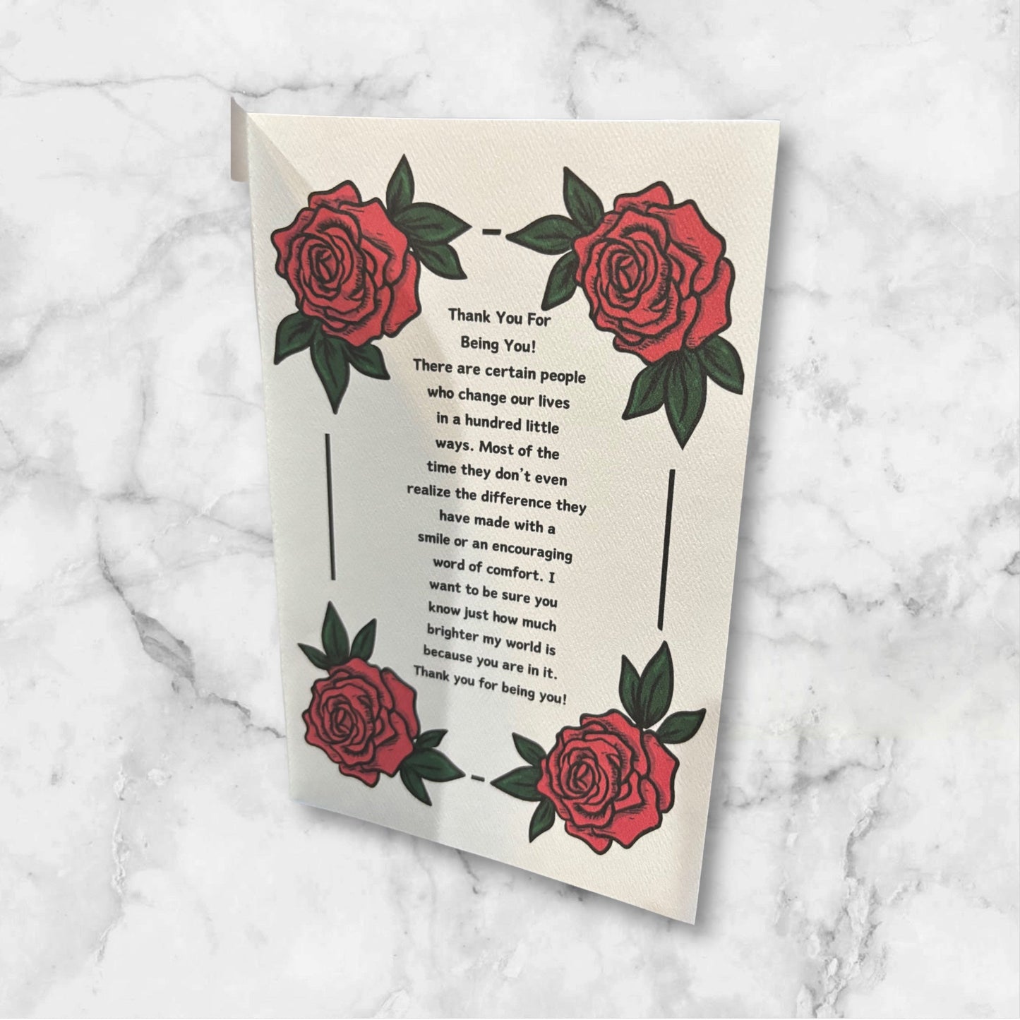 Printed Friendship card (Rose)