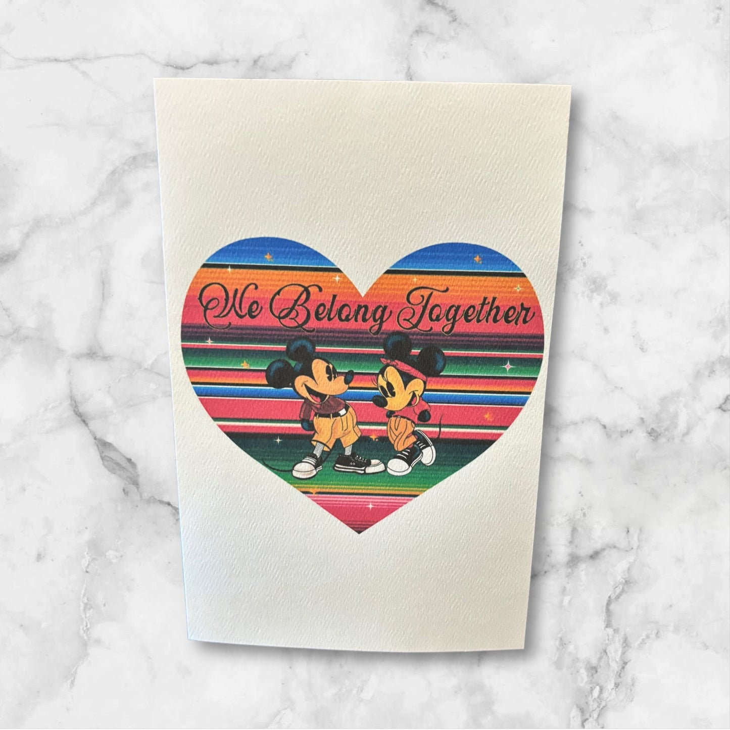 Printed We Belong Together Card (Mickey&Minnie)