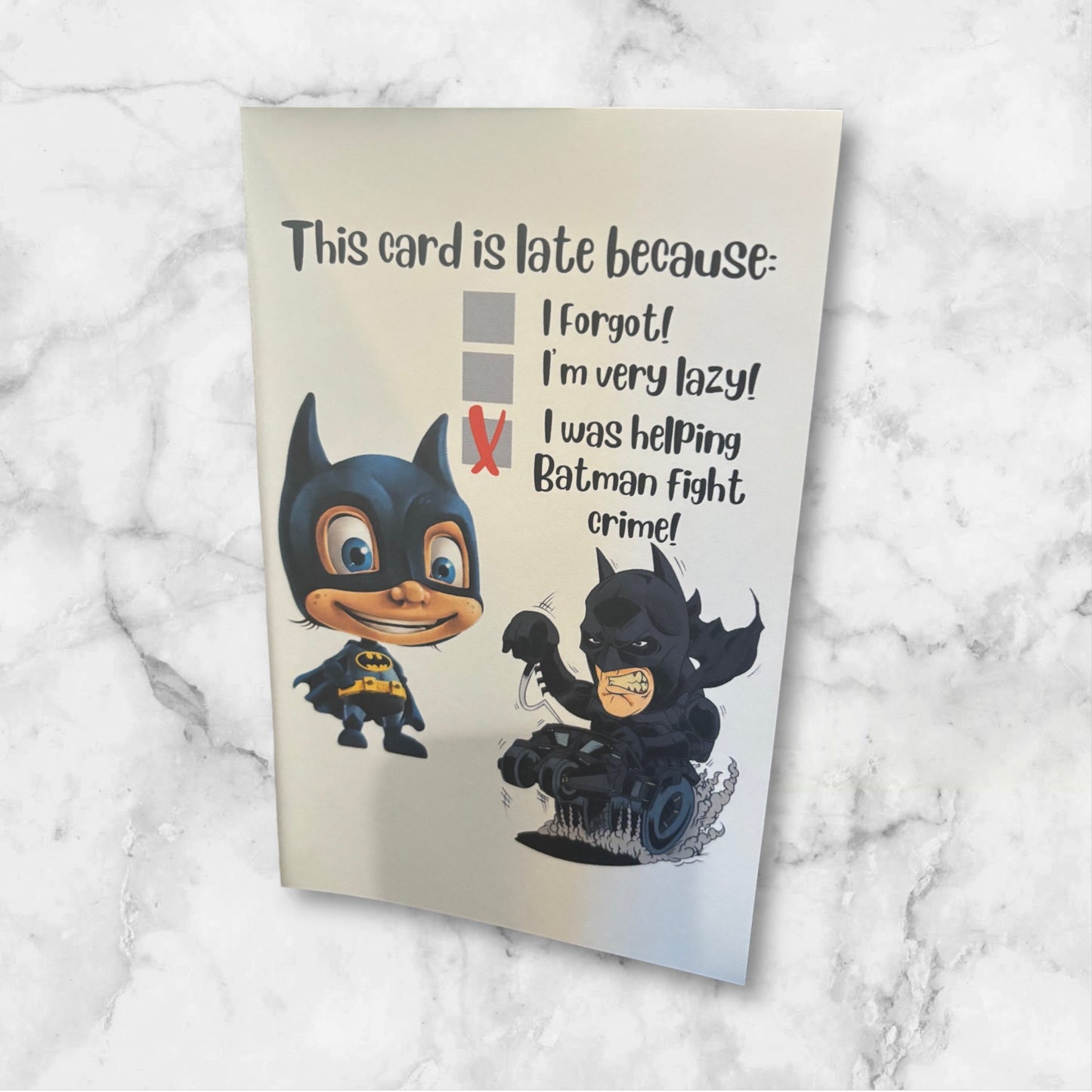 Printed Birthday Card (Batman)