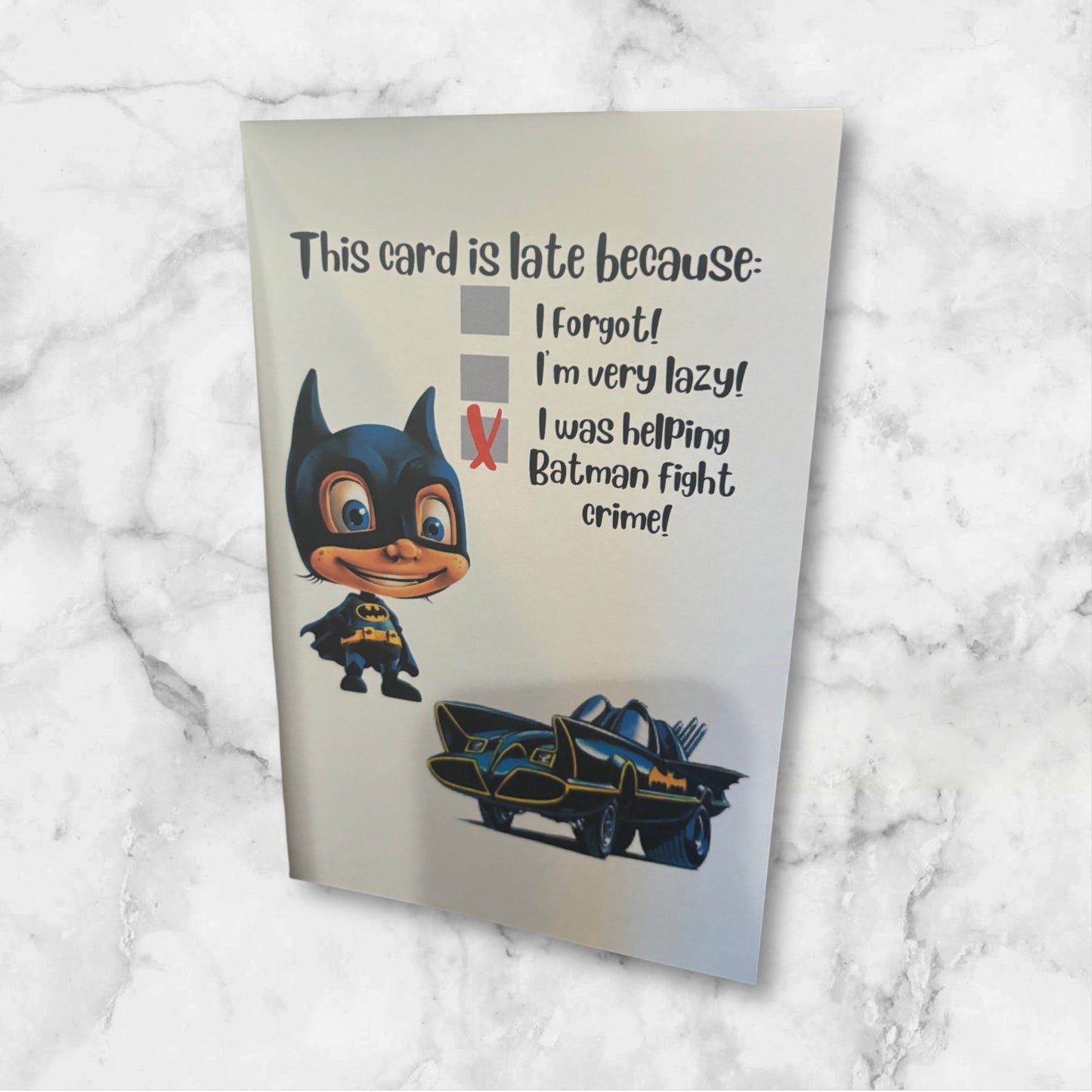 Printed Birthday Card (Batman)