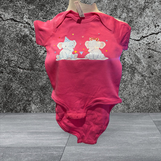 Infants 24-Month Printed Rabbit Skins Onesie (Elephant)