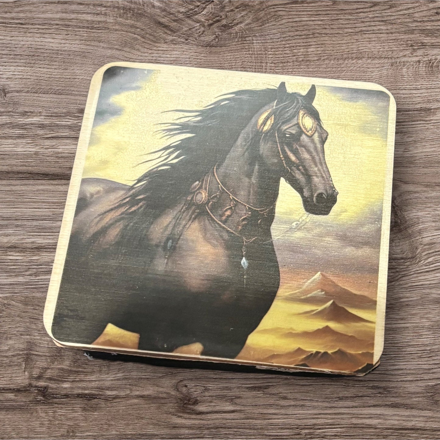 Printed Wood Coaster (Horse)