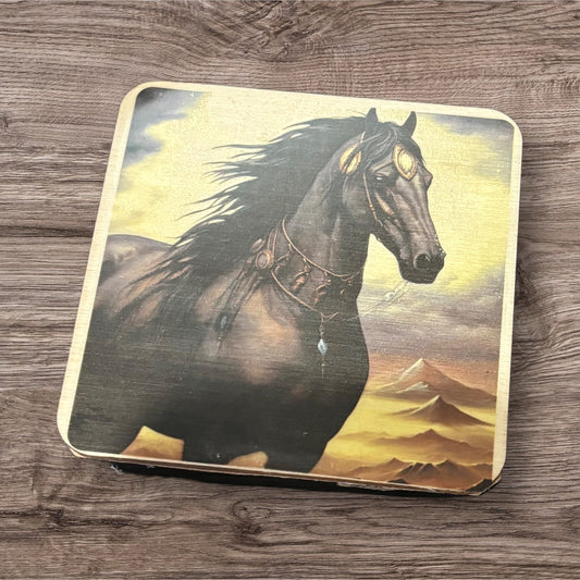 Printed Wood Coaster (Horse)