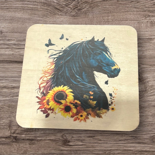 Printed Wood Coaster (Horse)