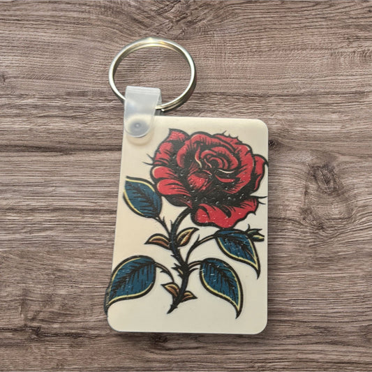 Printed Key Chain (Rose)