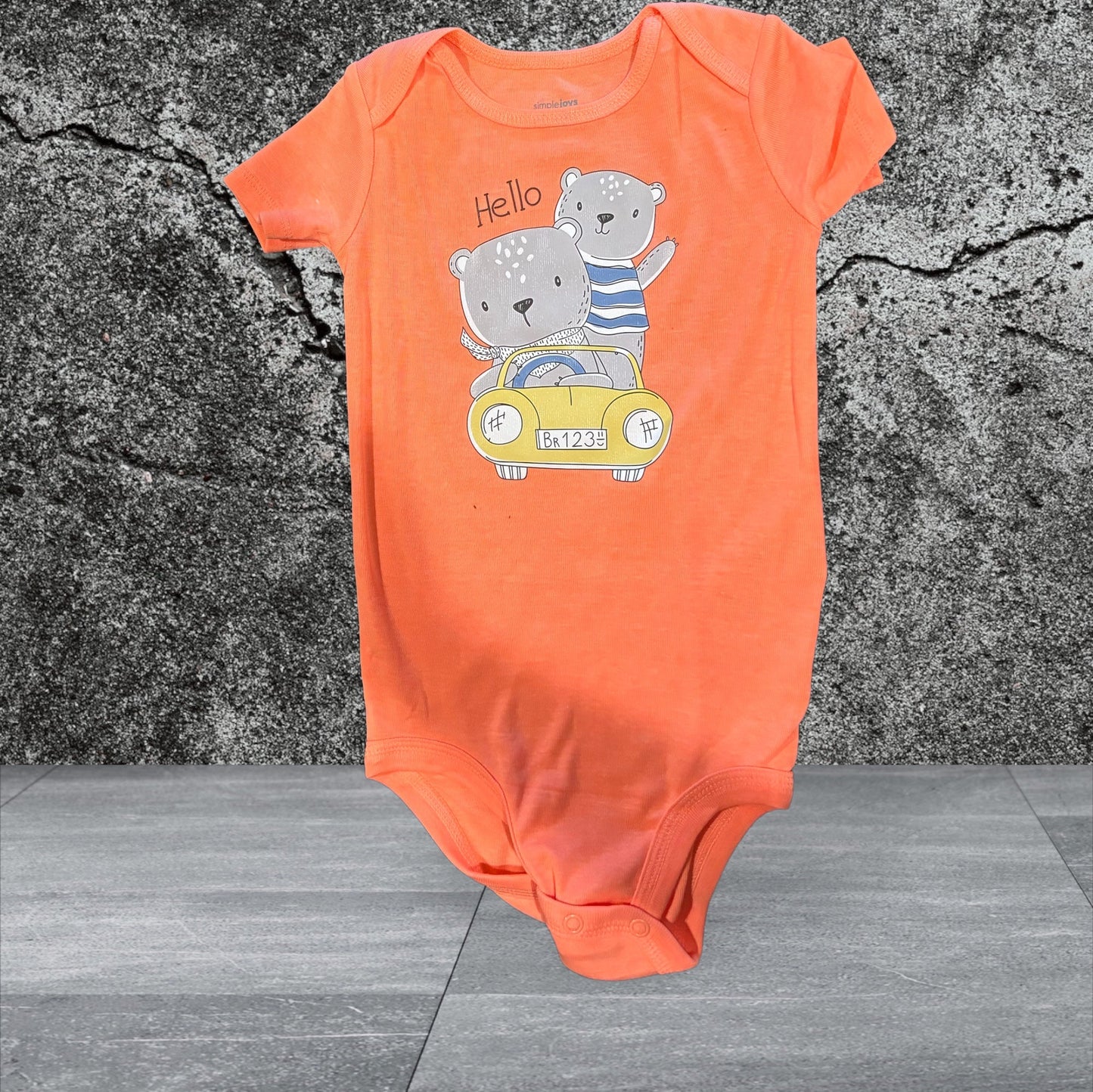 Printed simple joys onesie (Hello)