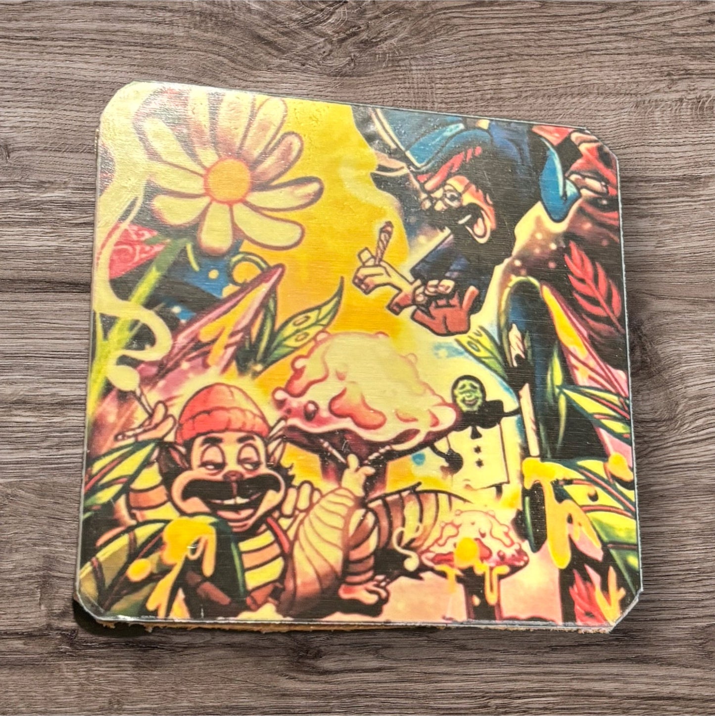 Printed Wood Coaster (Cheech)