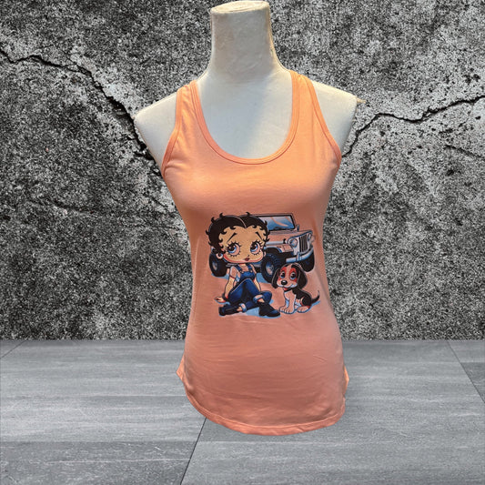 Adult Printed Ideal T Tank Top (Betty Jeep)