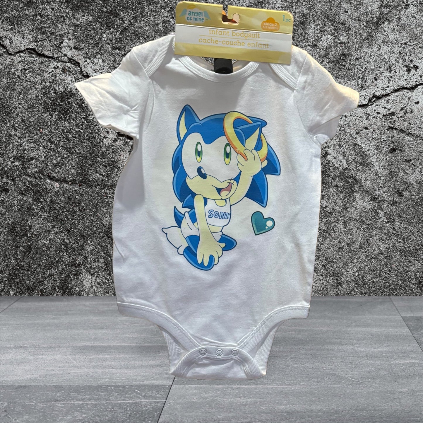 Printed Angel Of Mine onesie (Sonic)