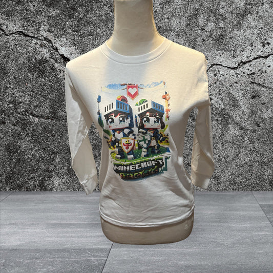 Youth Printed Gildan Long Sleeve T-shirt (Minecraft)