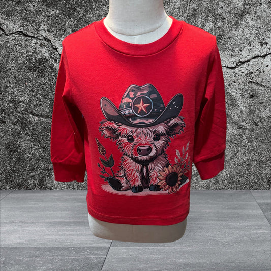 Youth Printed Rabbit Skins Long sleeve T-shirt (Cow)