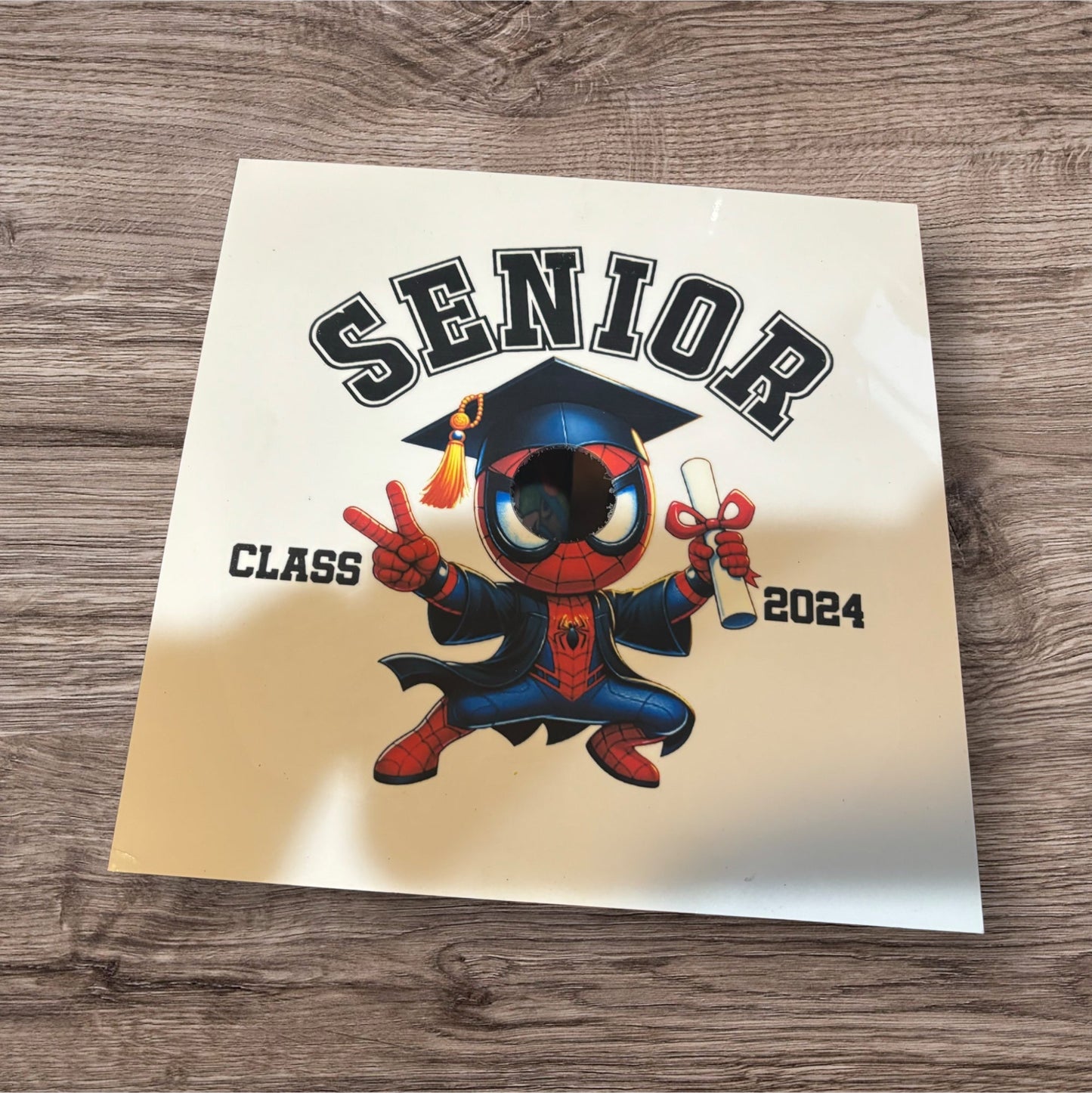 Printed Graduation Hat Topper (Spidey)