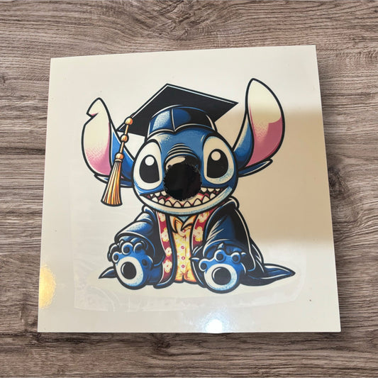 Printed Graduation Hat Topper (Stitch)