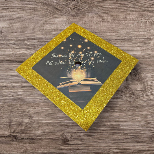 Printed Graduation Hat Topper (Book)