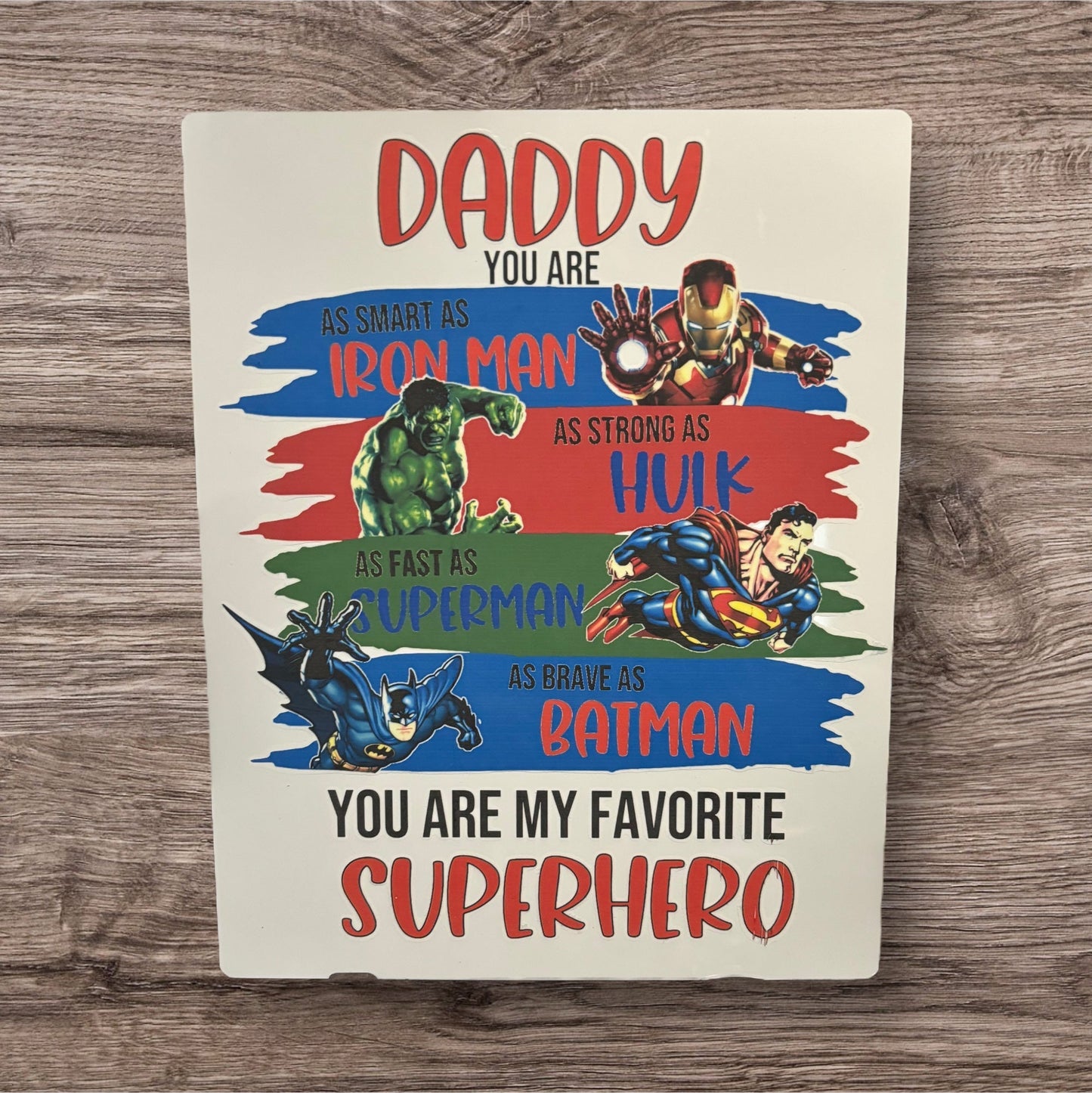 Printed Metal Sign (Daddy)