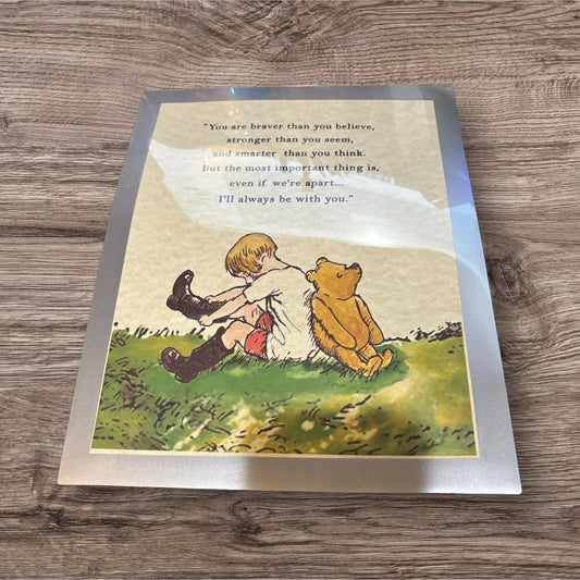 Printed Sign in a frame (Pooh)