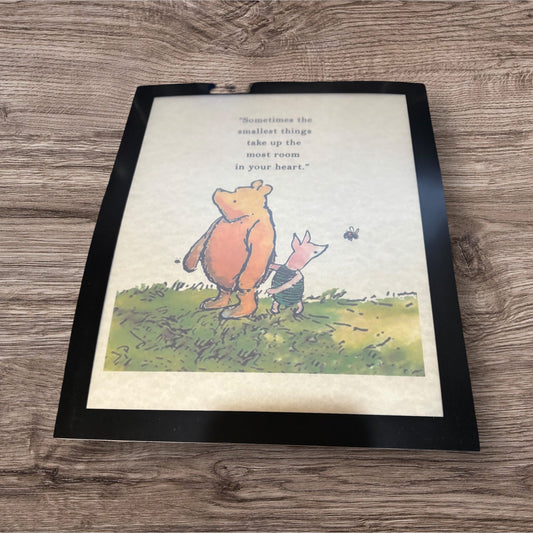 Printed Sign in a Frame (Pooh)