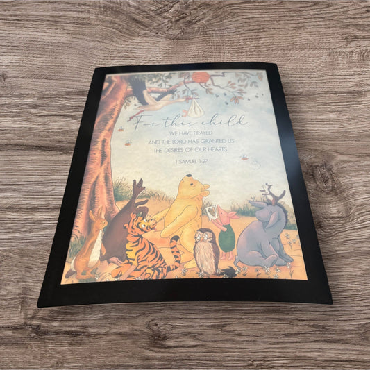 Printed Sign in a Frame (Pooh)