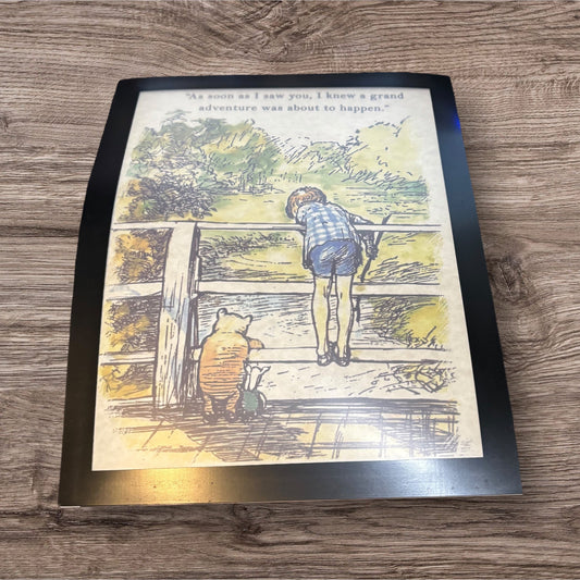 Printed Sign in a Frame (Pooh)