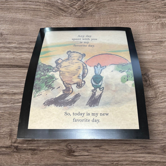 Printed Sign in a frame (Pooh)