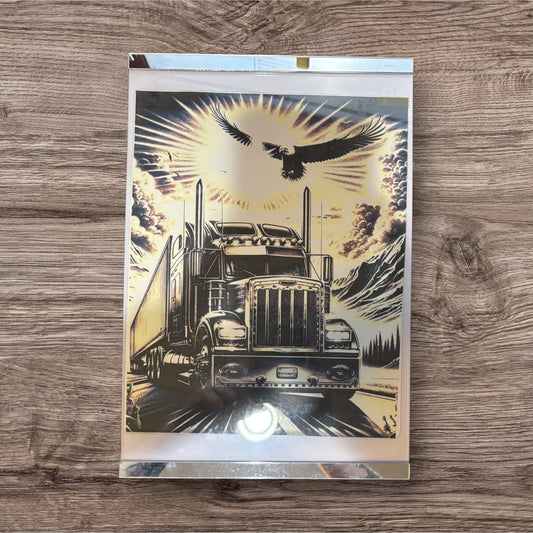 Printed Sign in a Frame (Truck)