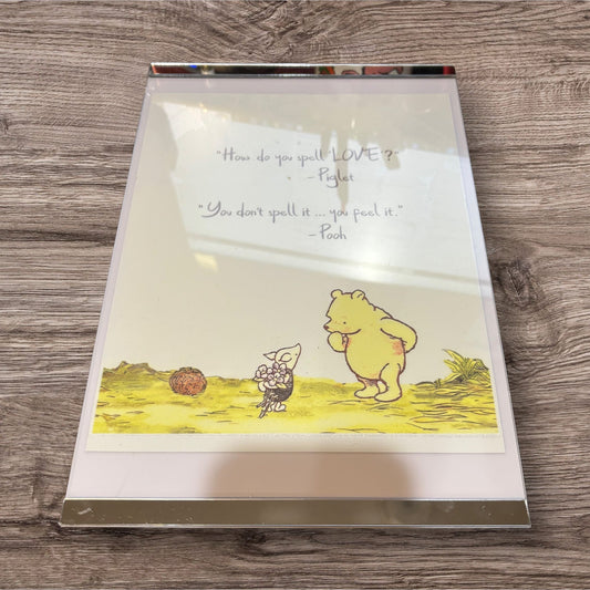 Printed Sign in a Frame (Pooh)