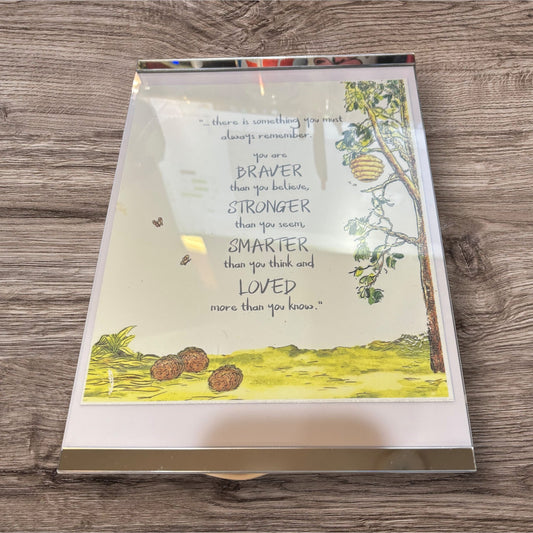 Printed Sign in a Frame (Pooh)