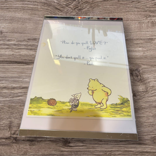 Printed Sign in a Frame (Pooh)