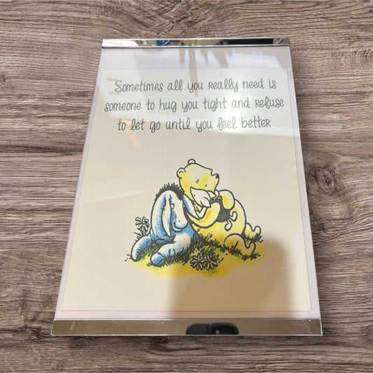 Printed Sign in a Frame (Pooh)