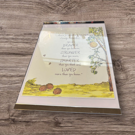 Printed Sign in a Frame (Pooh)