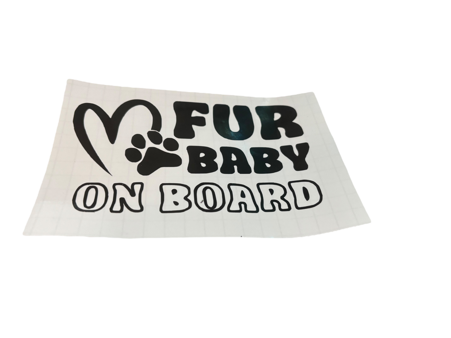 Vehicle Decal Fur Baby on Board