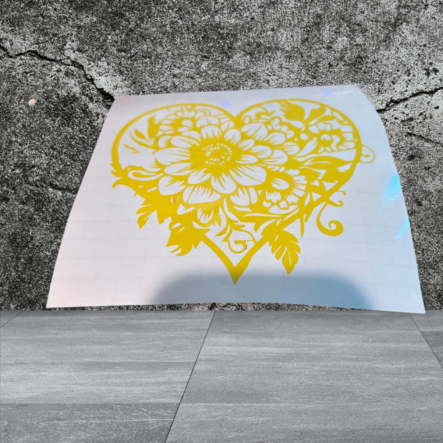 Floral Heart Decal