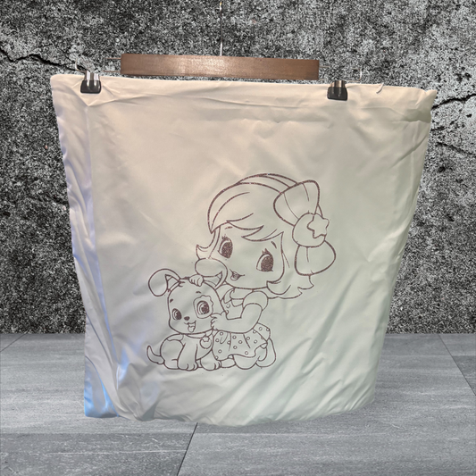 Printed Decorative Pillowcase (Girl & Dog)