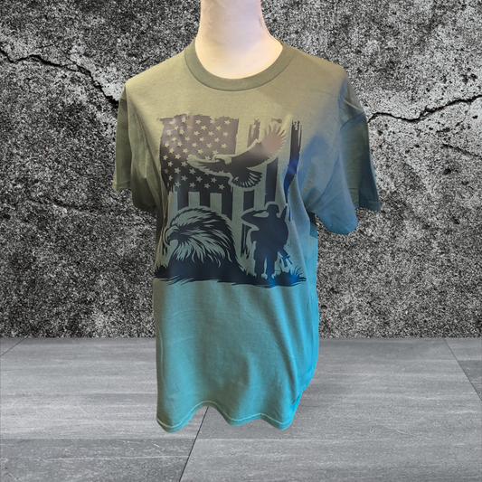 Gildan Printed T-Shirt (Military)