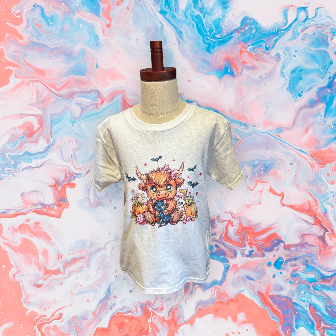 Printed Toddler T-shirt (Cow Halloween)