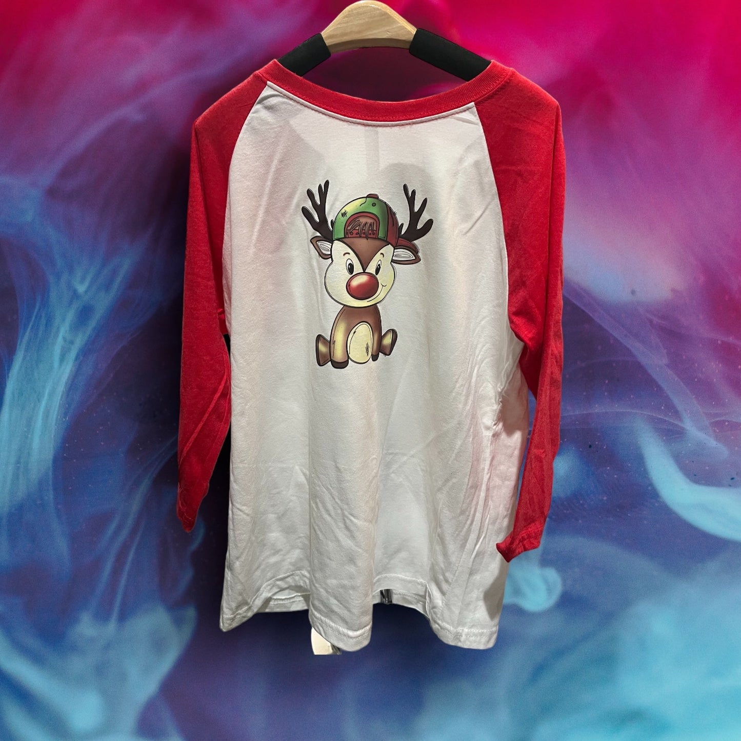 Printed Youth Long Sleeve Top (Reindeer)