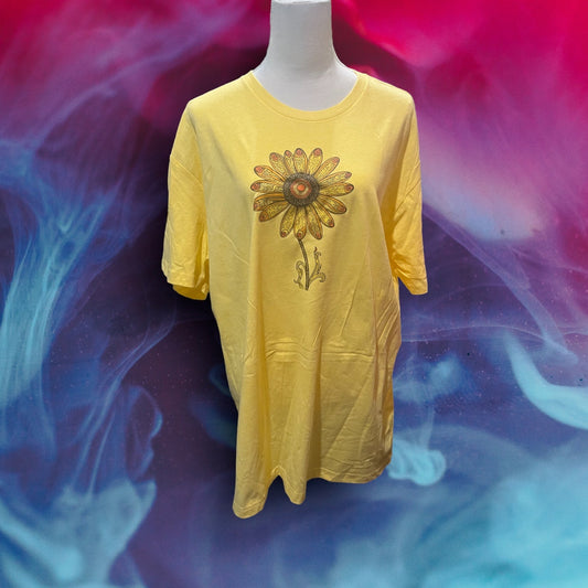 Printed Next Level T-Shirt (Sunflower)