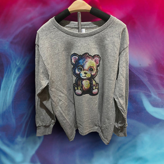 Printed Youth Long Sleeve Top (Teddybear)